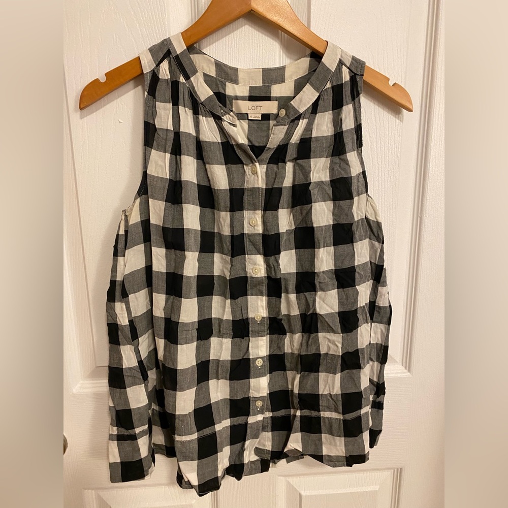 LOFT sleeveless cotton shirt